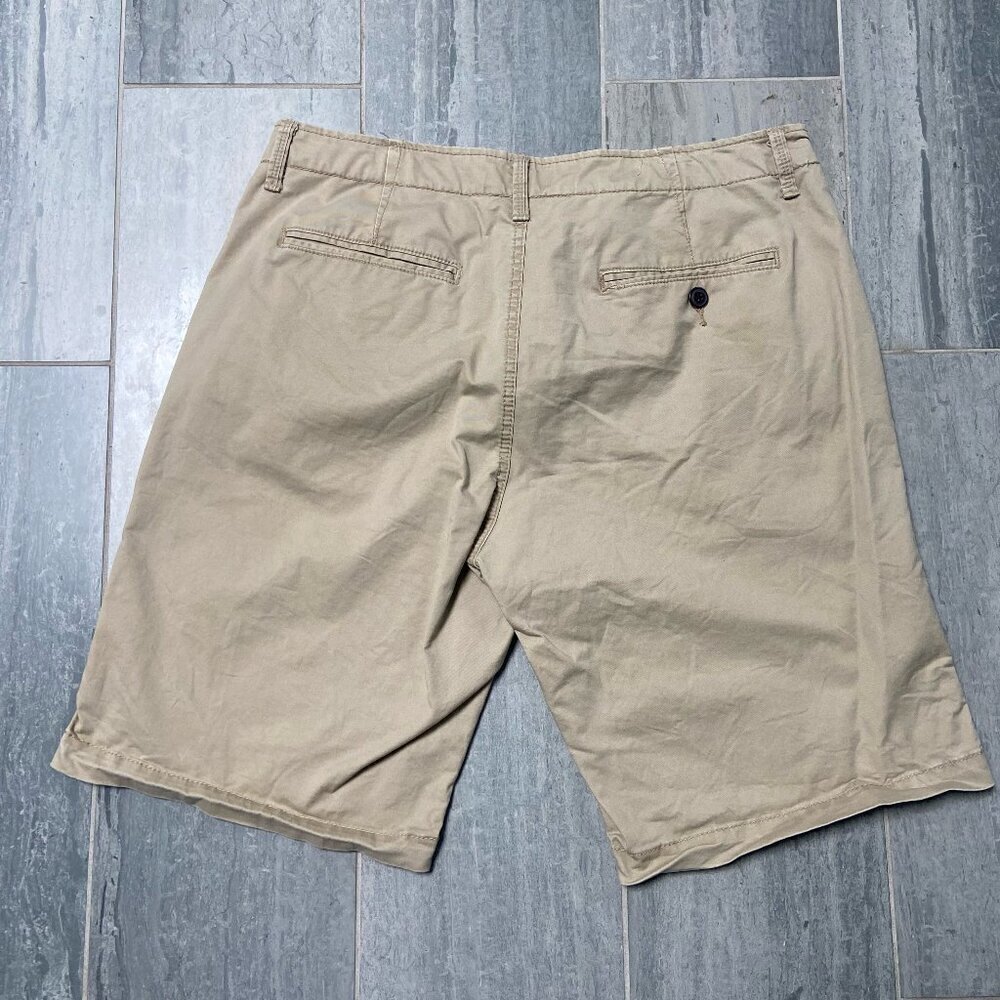 Aeropostale Flat-Front Chino Shorts Tan Khaki Size 36 - Picture 5 of 7